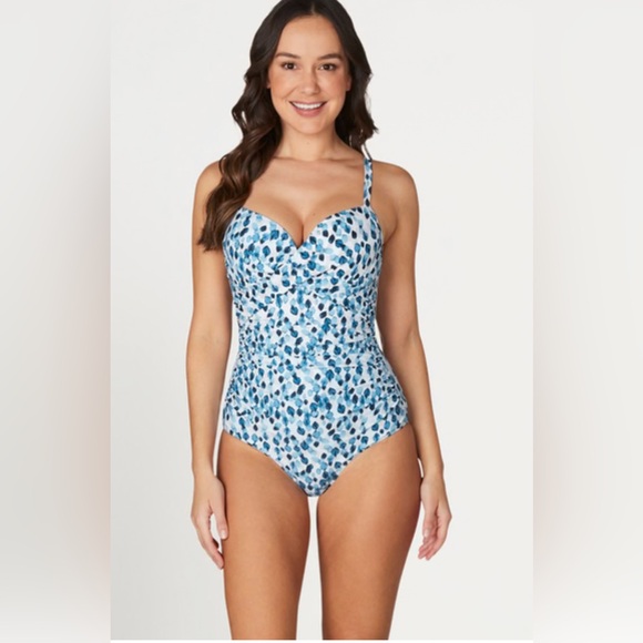 Nip Tuck Other - Nip Tuck Petal Plunge Isla C/D Cup Underwire One Piece Swimsuit Women’s Size 6